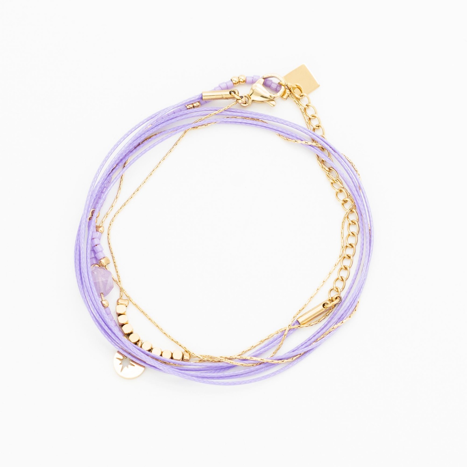 Stainless Steel Chain Bracelet Color:Purple