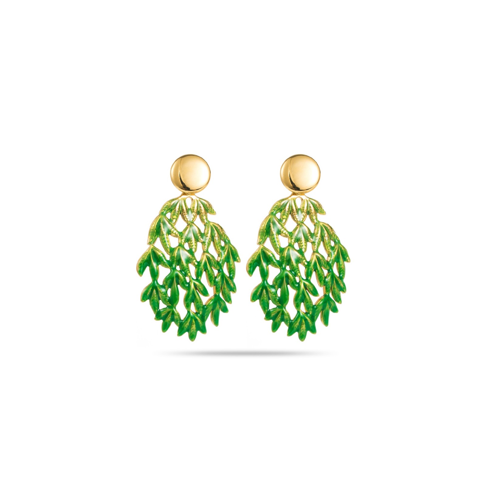 Stainless Steel Smart Earrings Color:Green