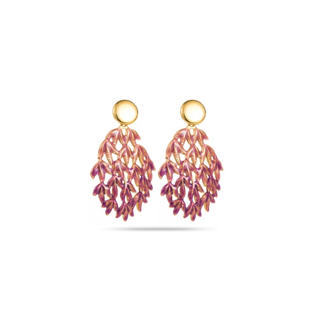 Stainless Steel Smart Earrings Color:Purple