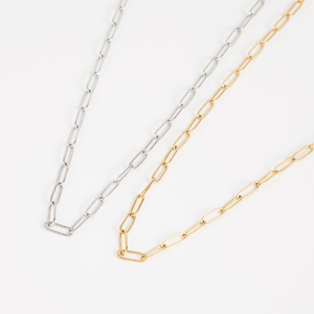 Stainless Steel Short Necklace Color:Silver