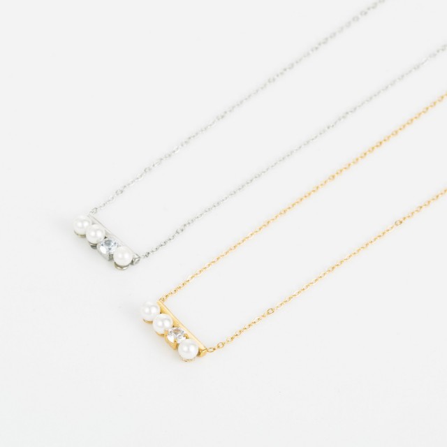 Stainless Steel Short Necklace Color:Silver