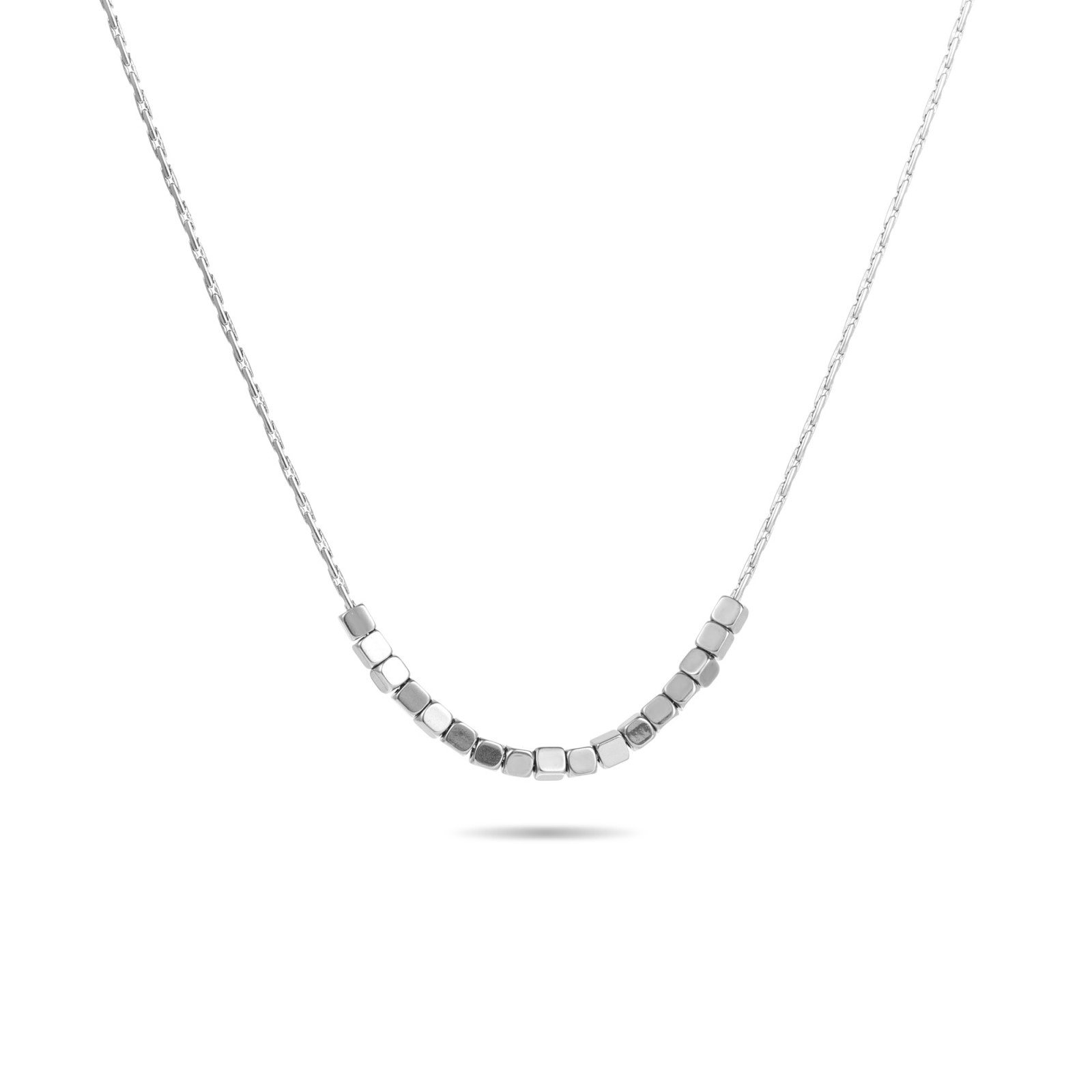 Stainless Steel Short Necklace Color:Silver