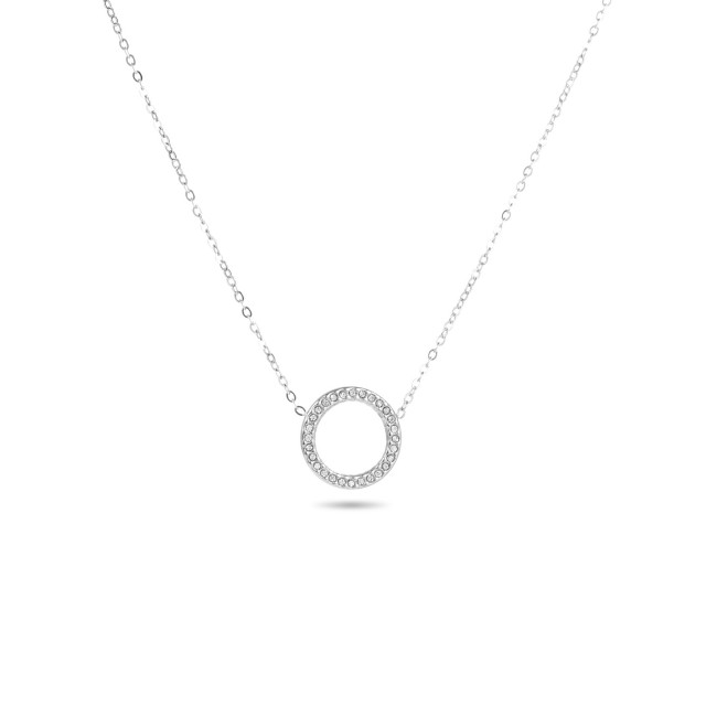 Stainless Steel Short Necklace Color:Silver