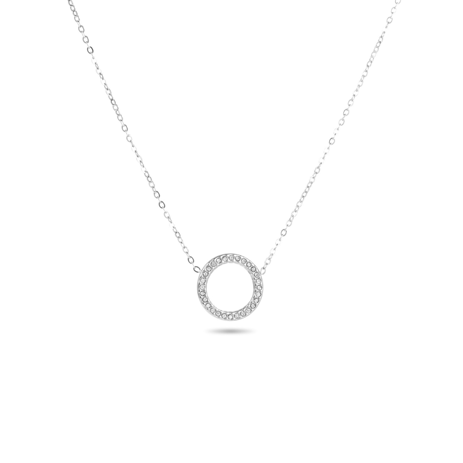 Stainless Steel Short Necklace Color:Silver