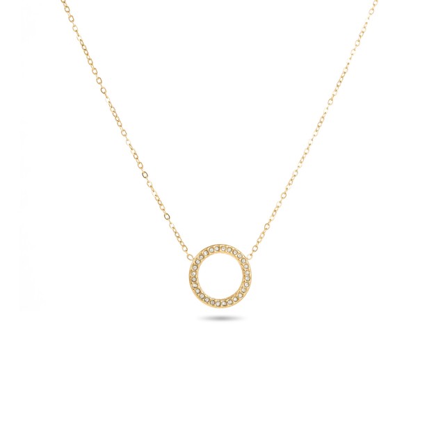 Stainless Steel Short Necklace Color:Gold