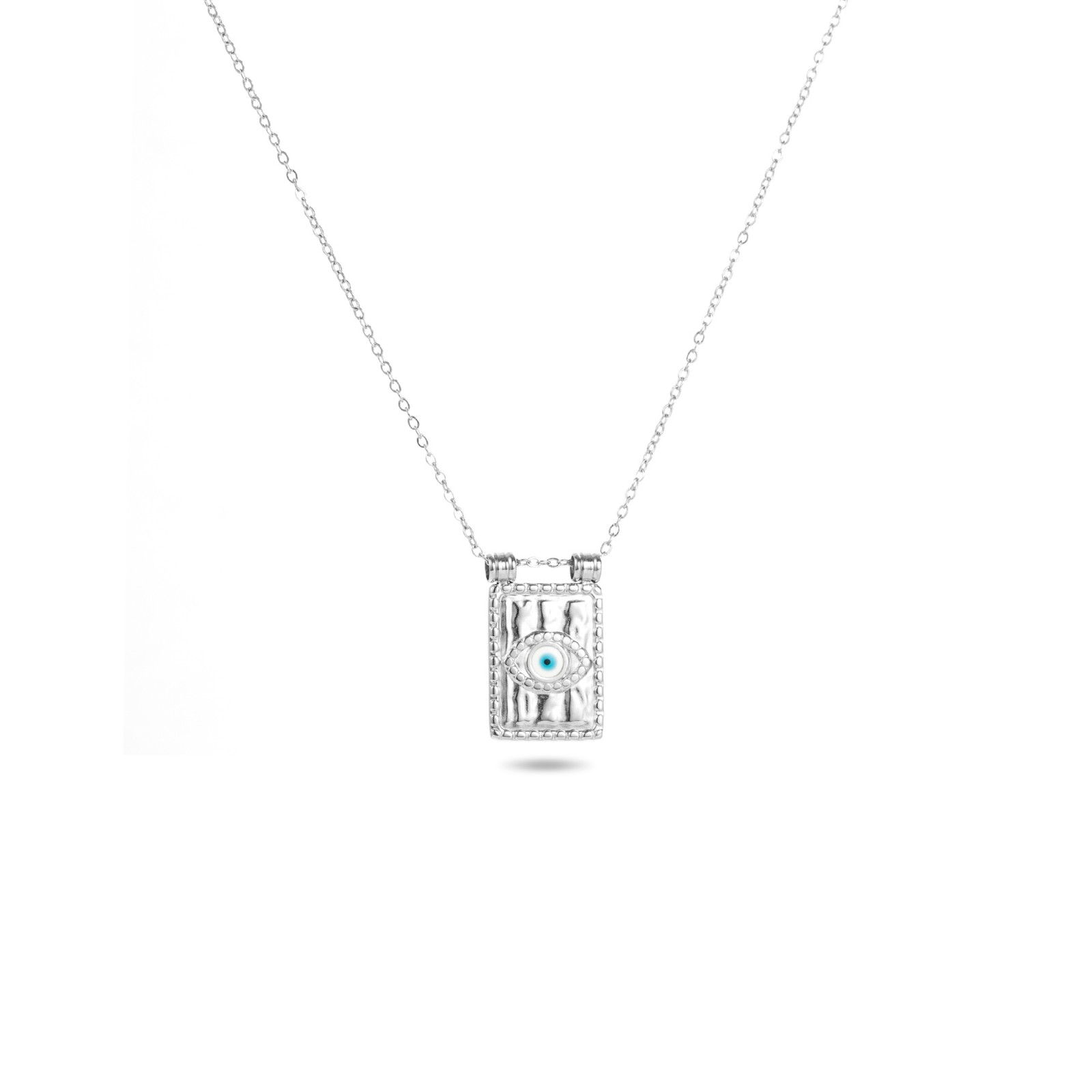 Stainless Steel Short Necklace Color:Silver