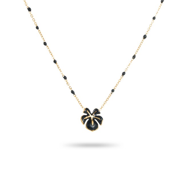 Stainless Steel Short Necklace Color:Black