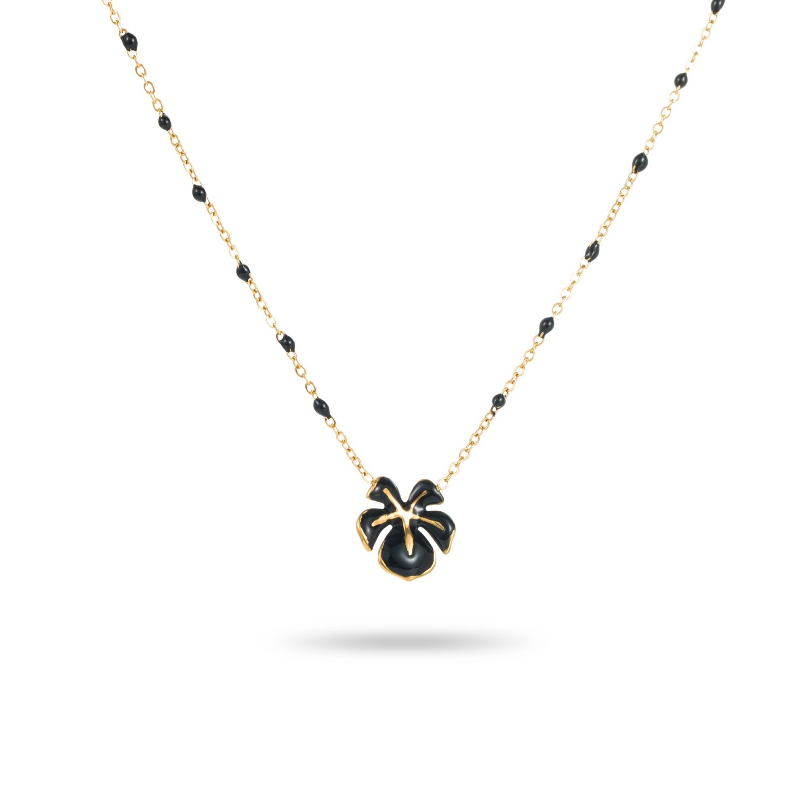 Stainless Steel Short Necklace Color:Black