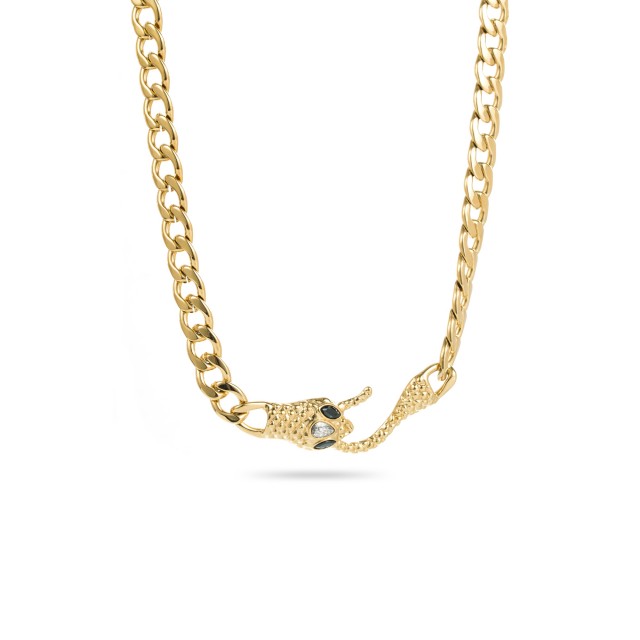 Stainless Steel Short Necklace Color:Gold