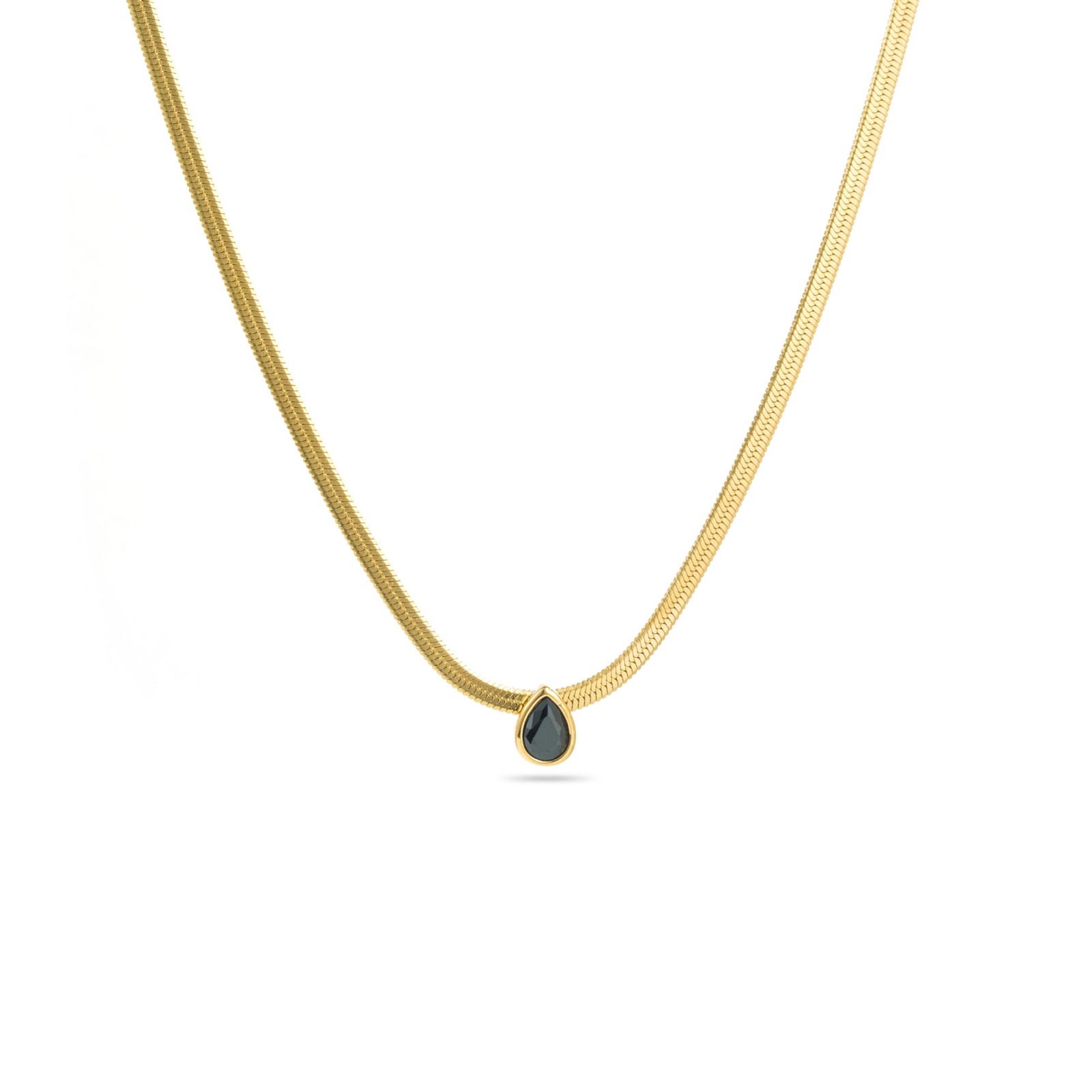 Stainless Steel Short Necklace Color:Black