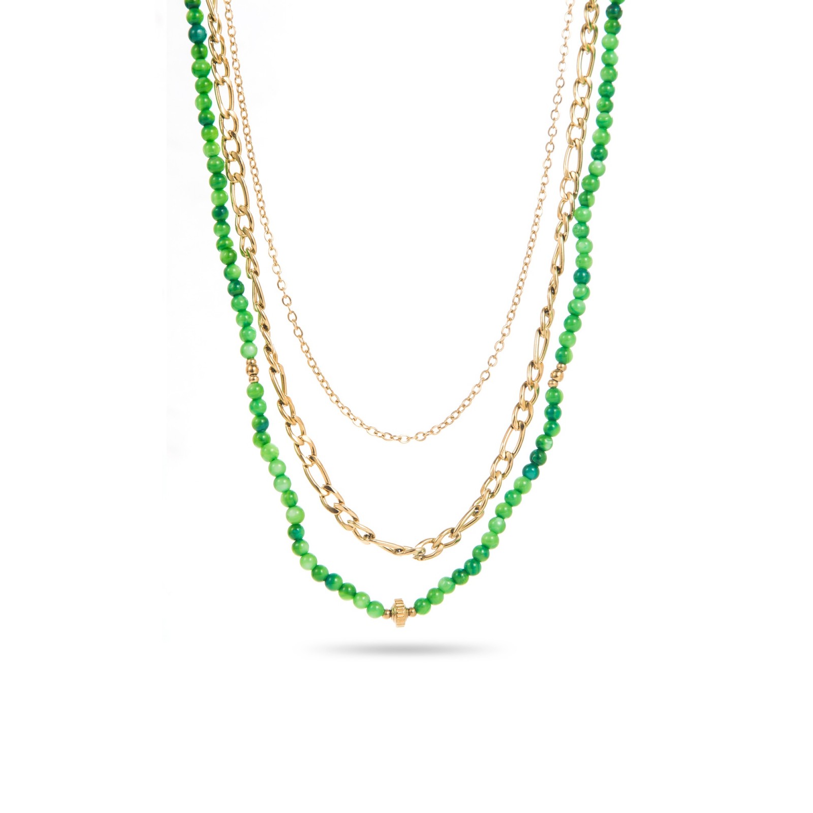 Collier   Couleur:Vert