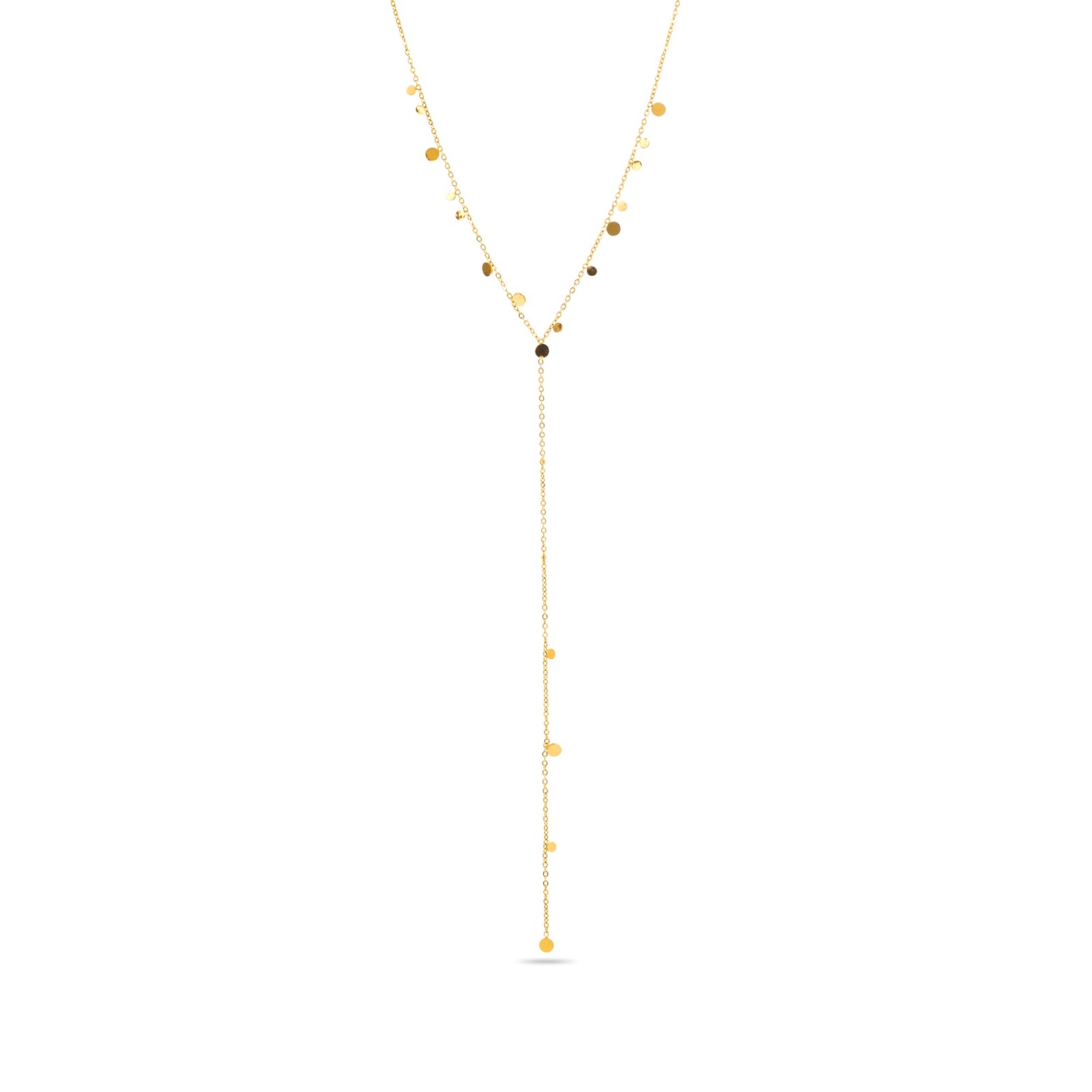 Pendant Necklace with Mini Tassels Color:Gold