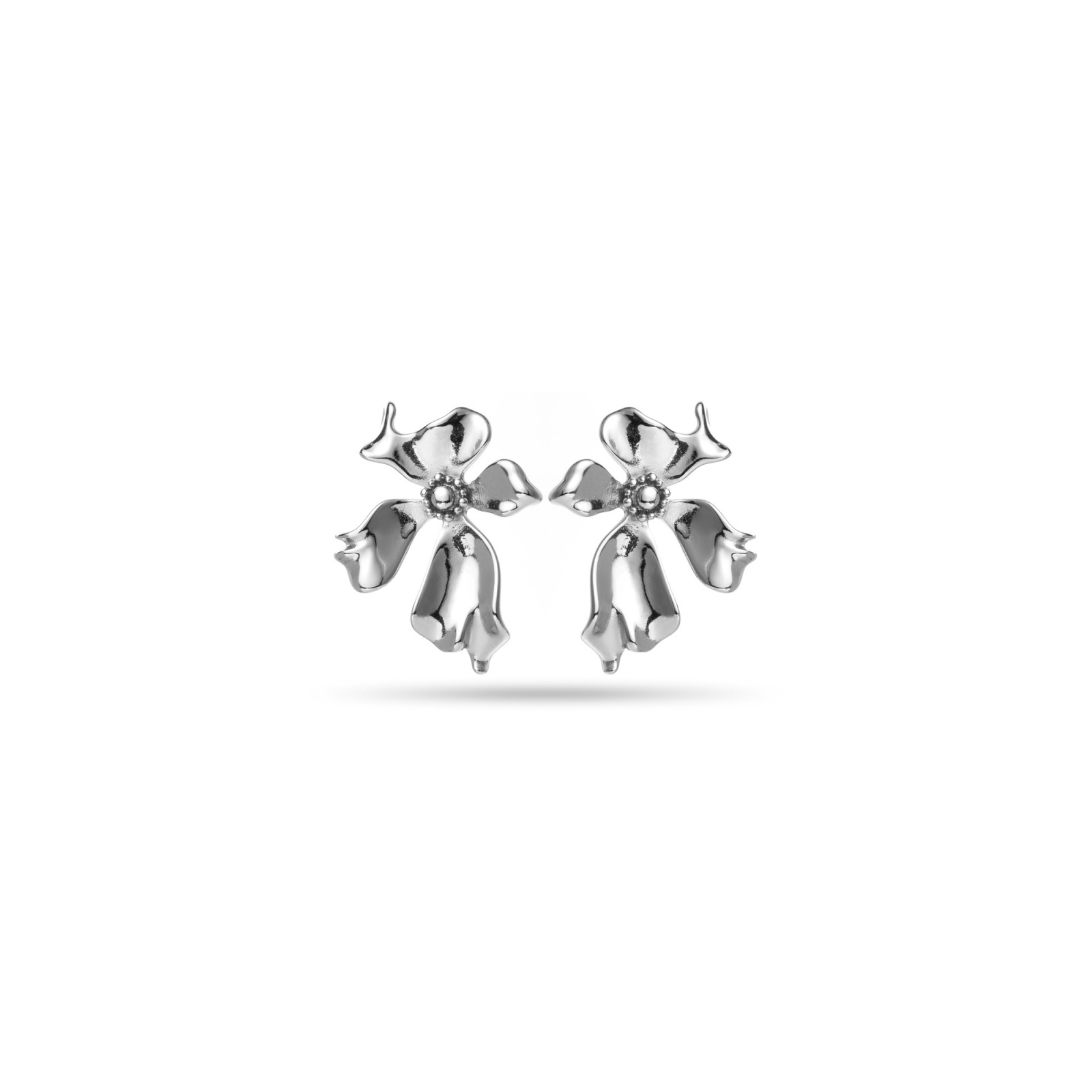 Flowers in Flight Earrings Color:Silver