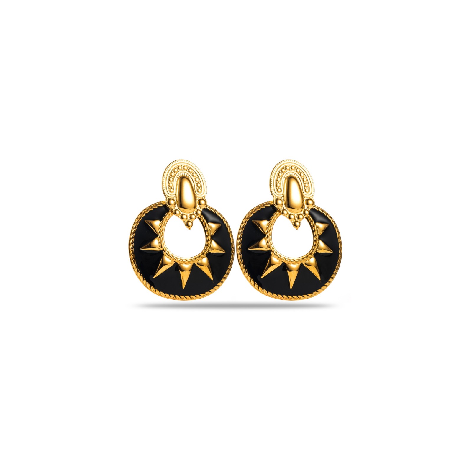 Stainless Steel Smart Earrings Color:Black