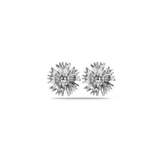 Simple Flower Earrings Color:Silver