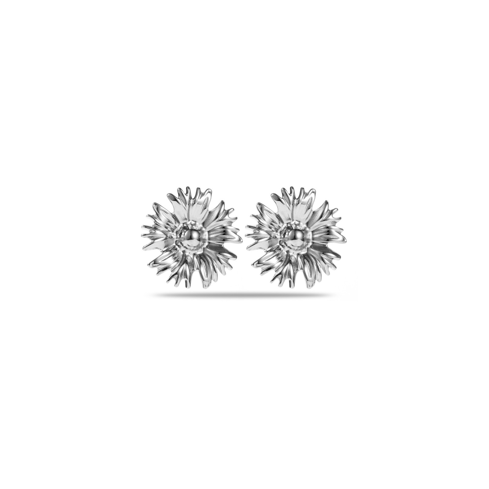 Simple Flower Earrings Color:Silver