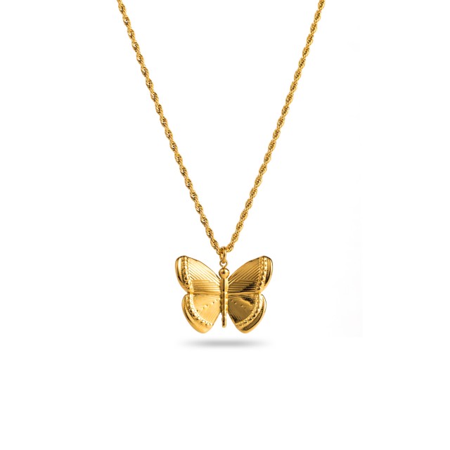 Collier Pendentif Papillon Couleur:Or