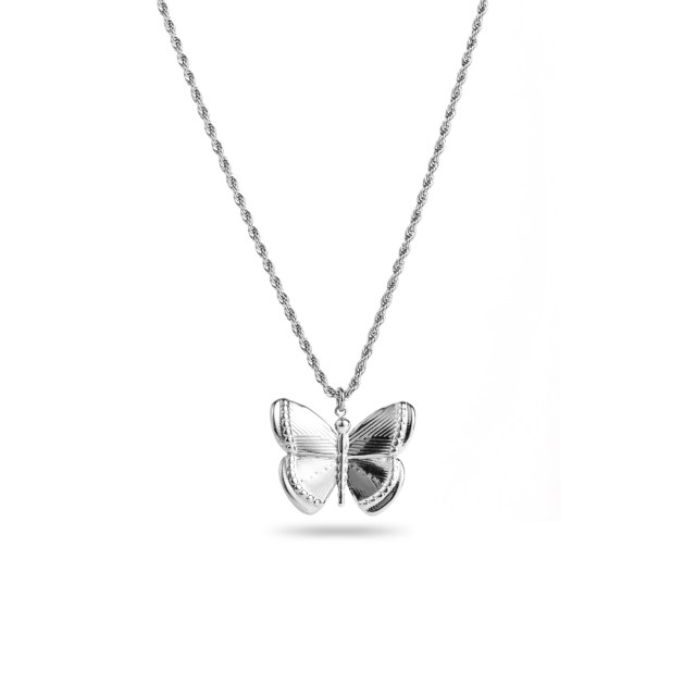 Collier Pendentif Papillon Couleur:Argent