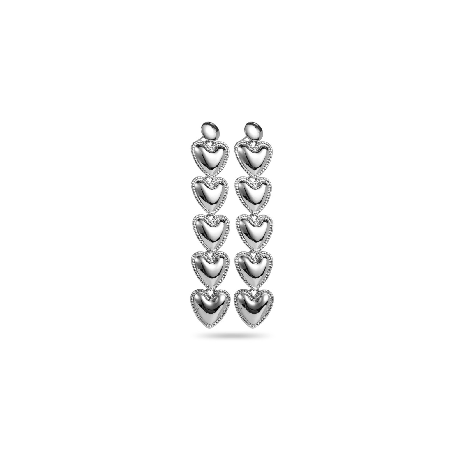 Farandole of Hearts Earrings Color:Silver