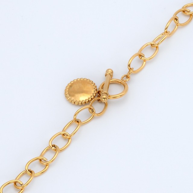 Chain Bracelet with Pendant Color:Gold