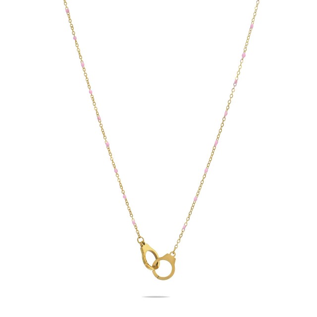 Collier Acier Inoxydable Color:Pastel Pink