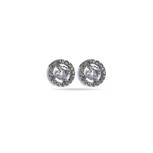 Halo Rhinestone Earrings Color:Silver