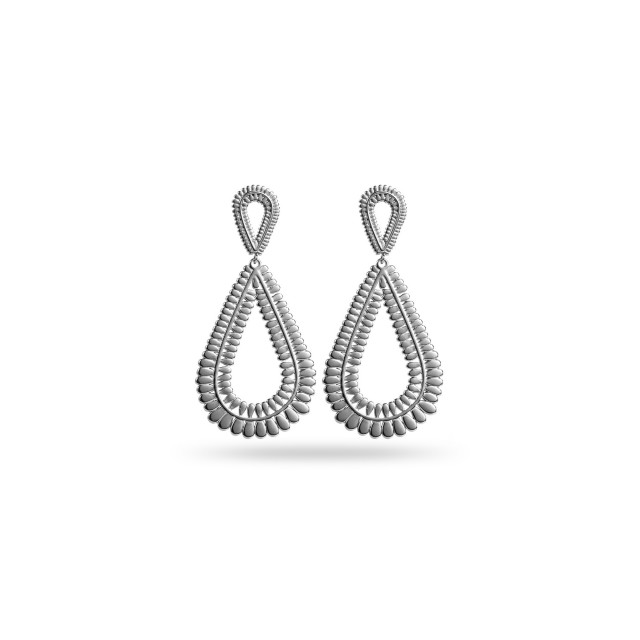 Boucles d'Oreilles Goutte en Gouttes Couleur:Argent