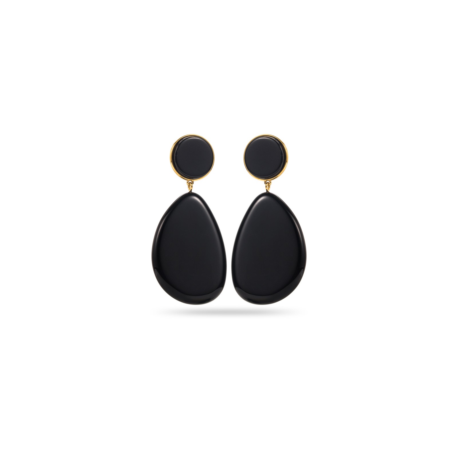 Large Colorful Pendant Earrings Color:Black