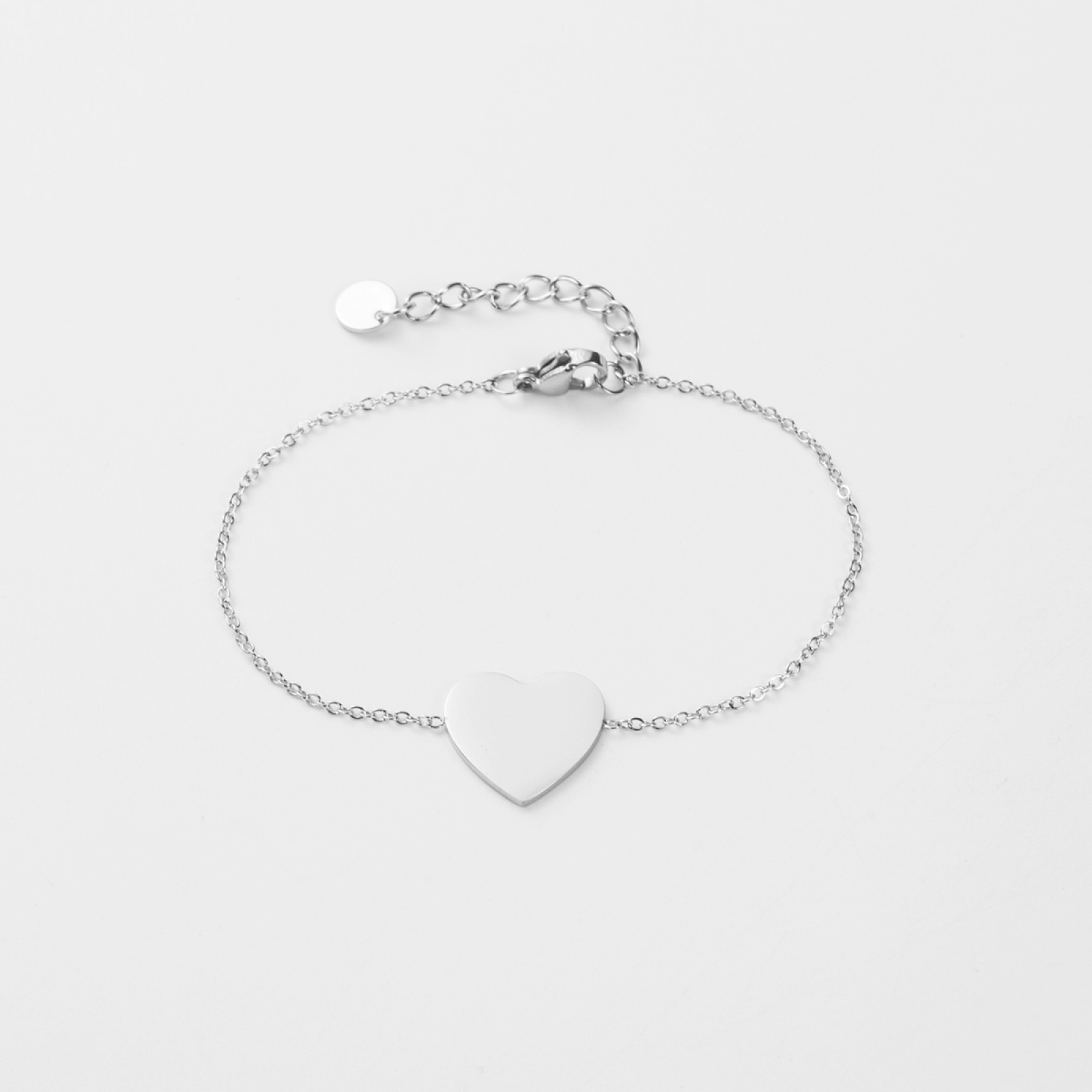 Bracelet Fin Pendentif Coeur Personnalisable 