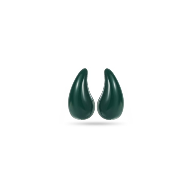 Boucles d'Oreilles Gouttes d'Acier Couleur:Vert Sapin