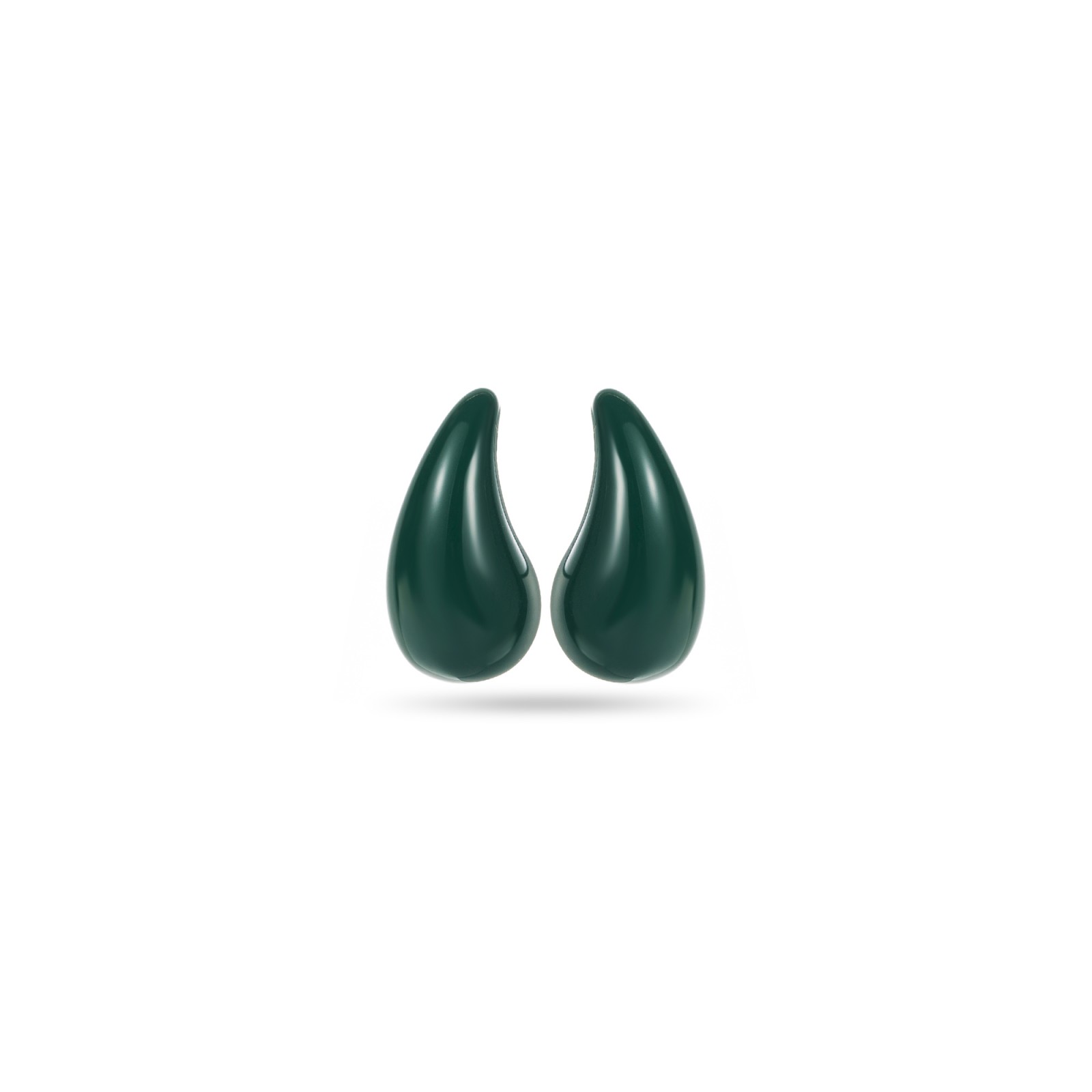 Boucles d'Oreilles Gouttes d'Acier Couleur:Vert Sapin