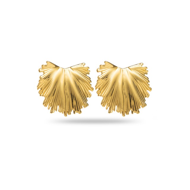 Asymmetrical Shell Earrings Color:Gold