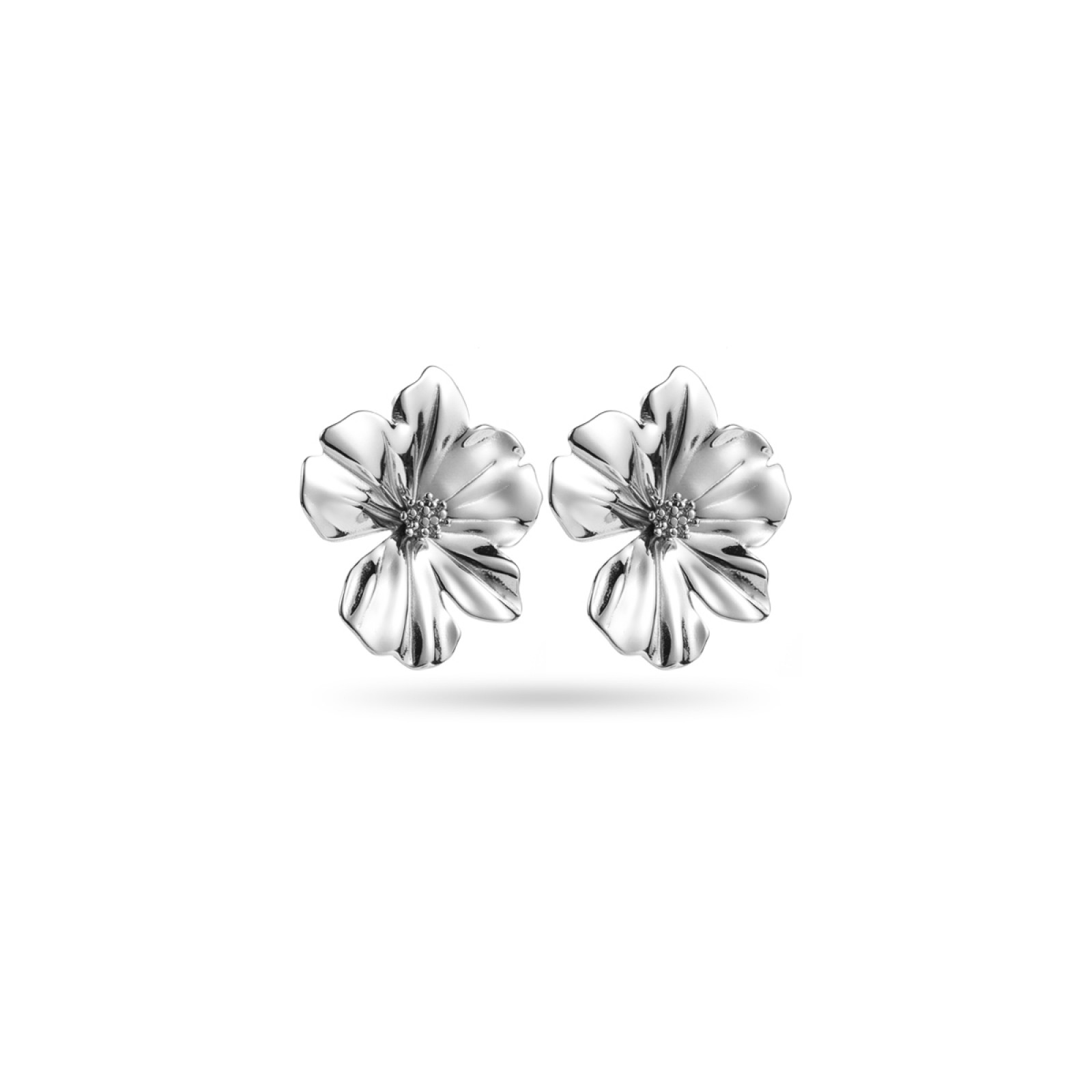 Orchid Flower Earrings Color:Silver