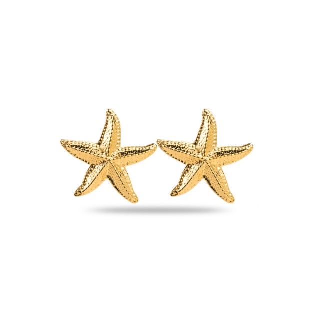 Starfish Earrings with Details Color:Gold