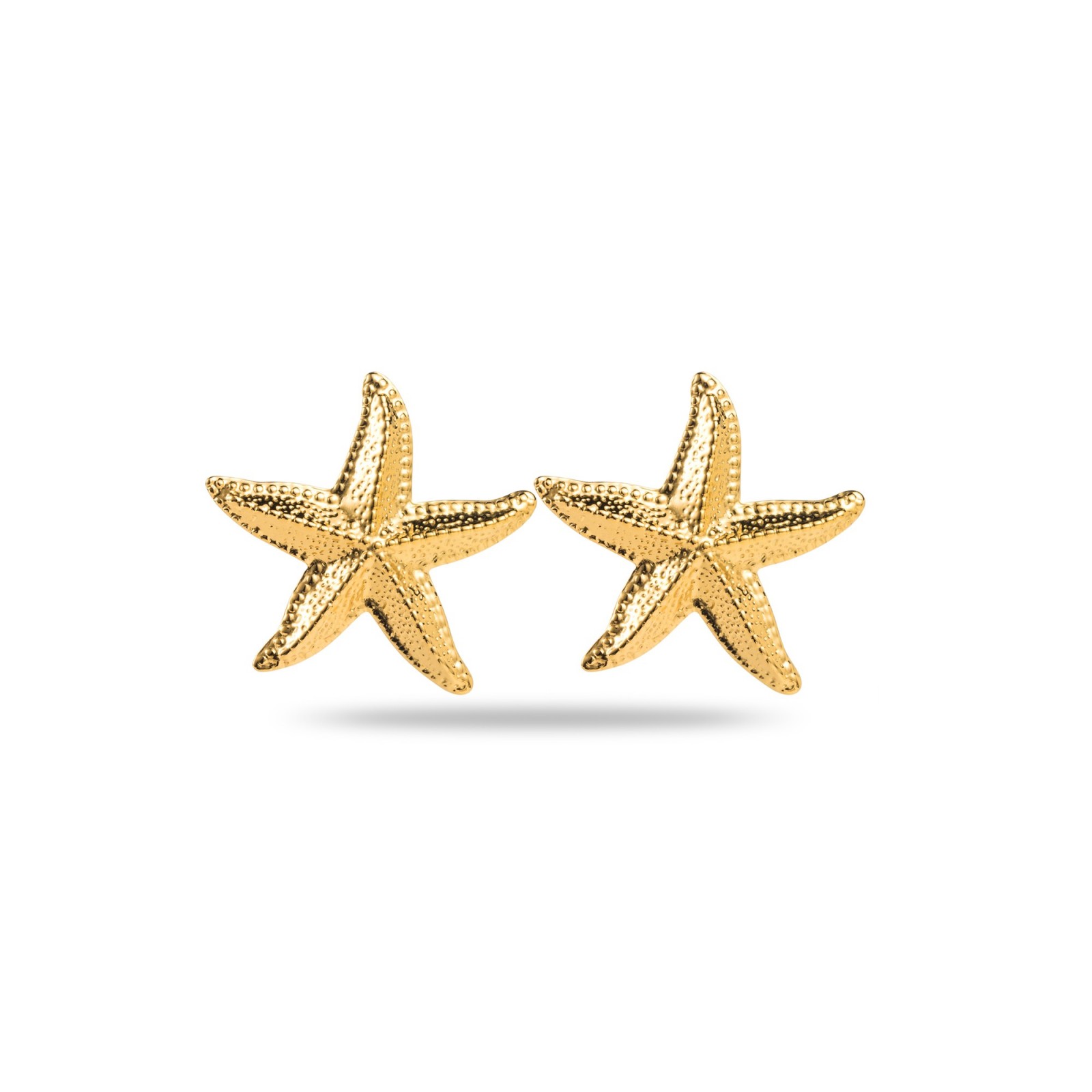 Starfish Earrings with Details Color:Gold