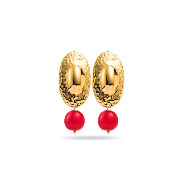 Boucles d'Oreilles Color:Red