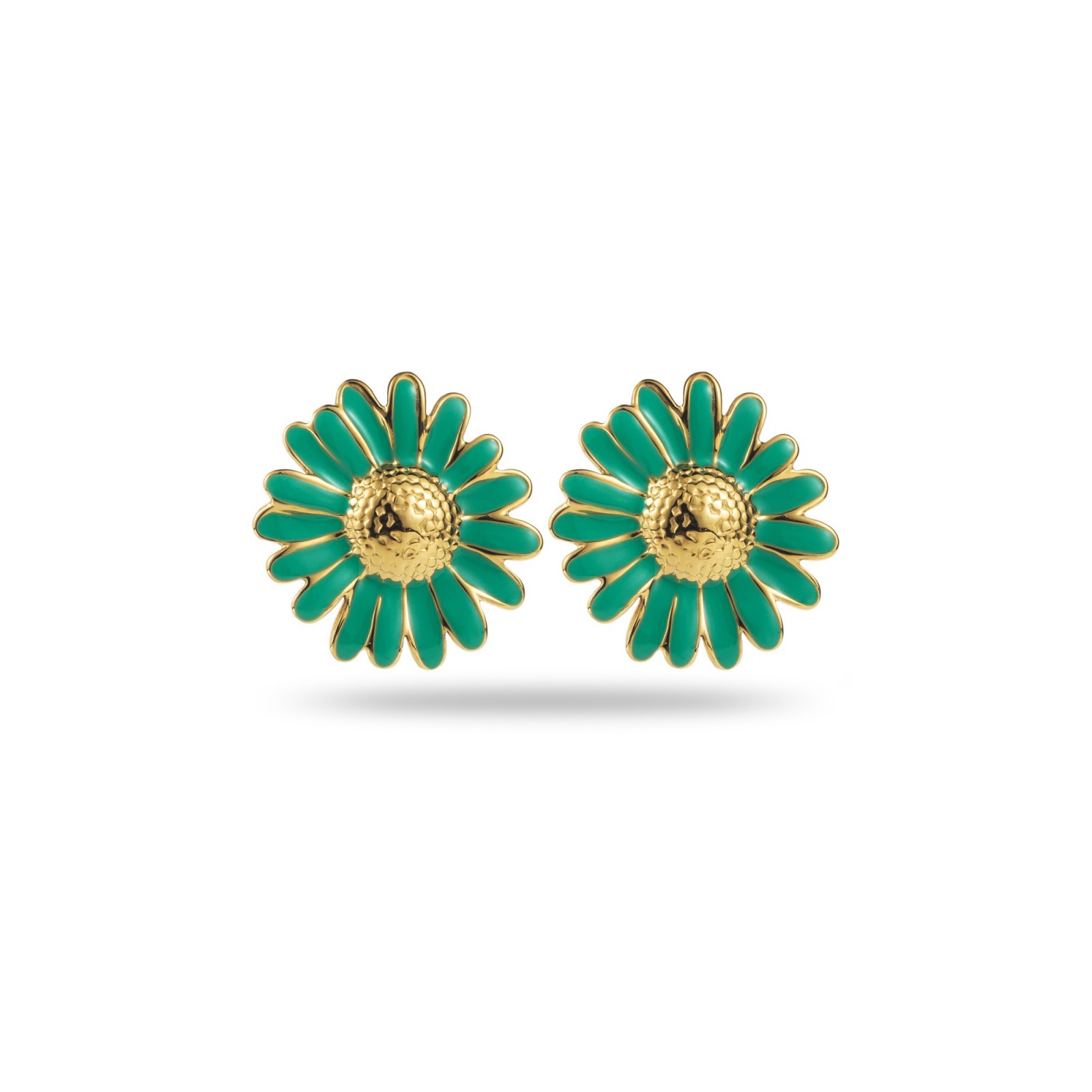 Colorful Daisy Studs Earrings Color:Green