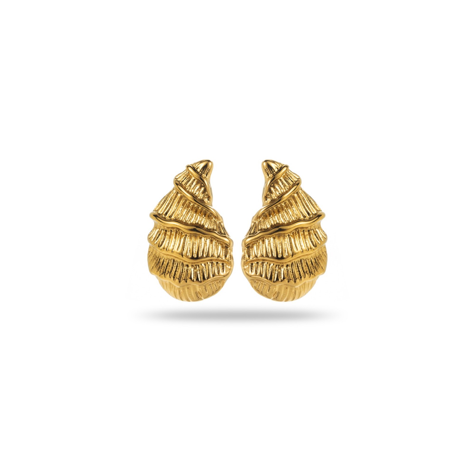 Sea Shell Studs Earrings Color:Gold