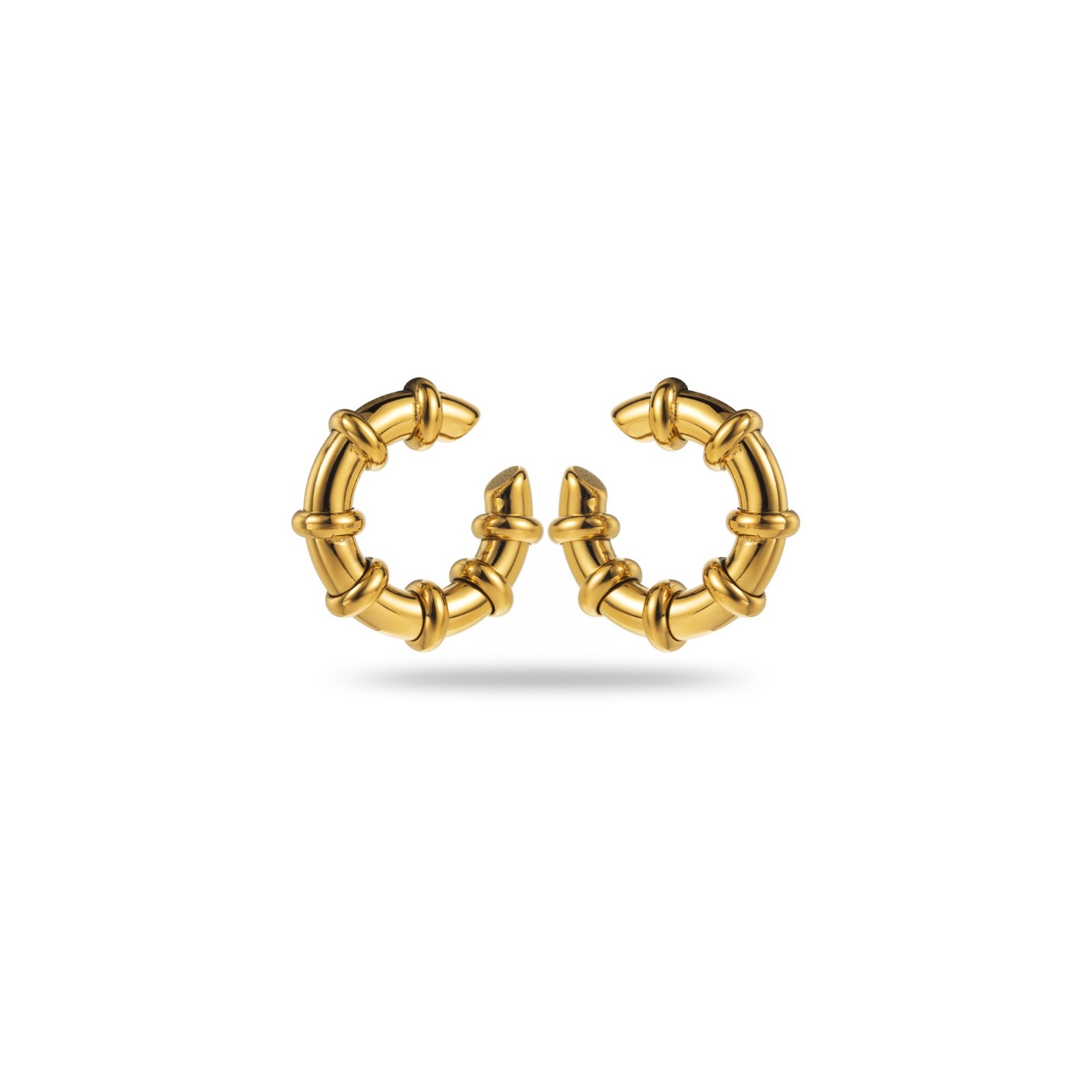 Round Ear Cuff with Rings Color:Gold