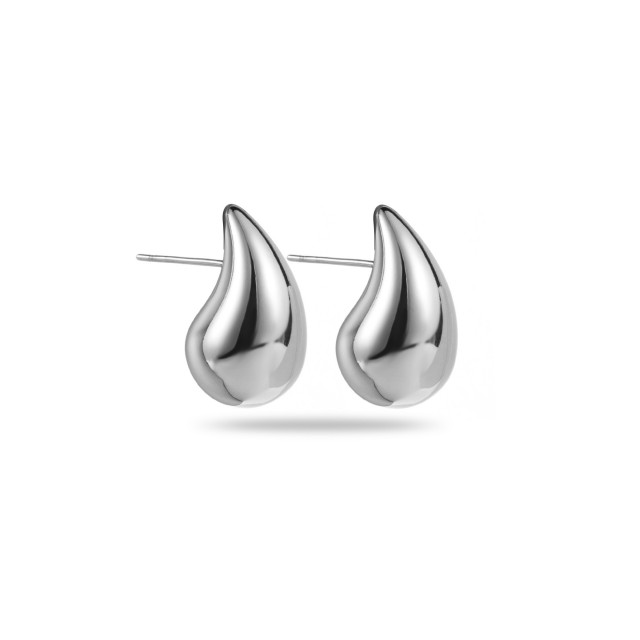 Boucles d'Oreilles Mini Gouttes d'Eau Couleur:Argent