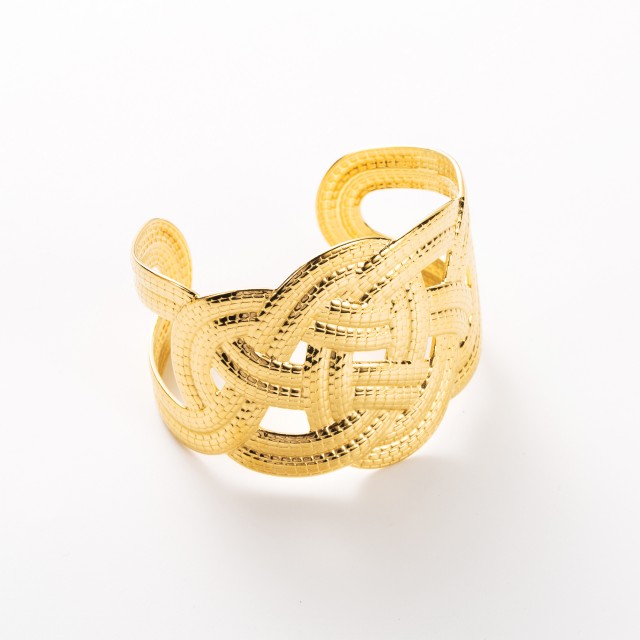 Intertwined Lines Bangle Bracelet