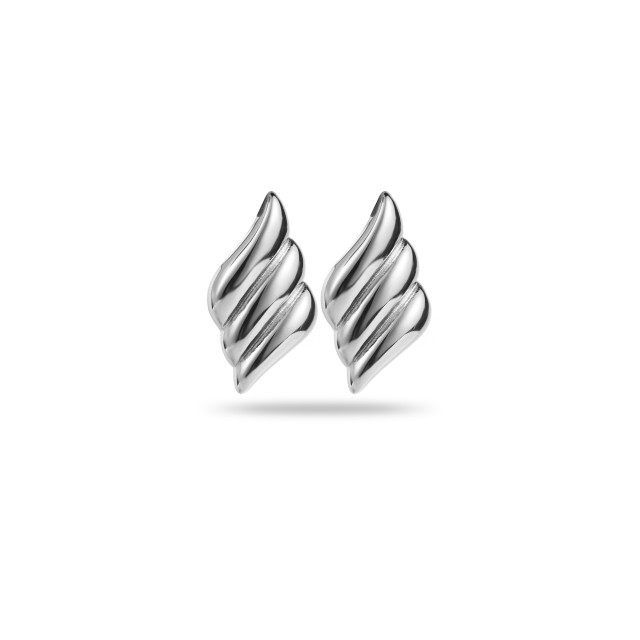 Boucles d'Oreilles ronde pierre Acier Inoxydable