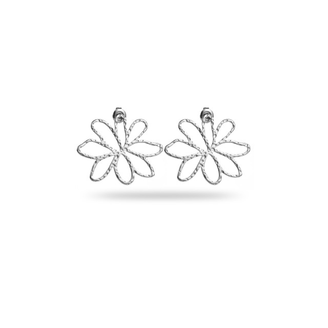 Boucles d'Oreilles ronde pierre Acier Inoxydable