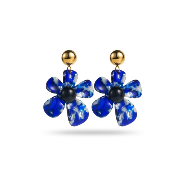 Boucles d'Oreilles Color:Blue Ocean