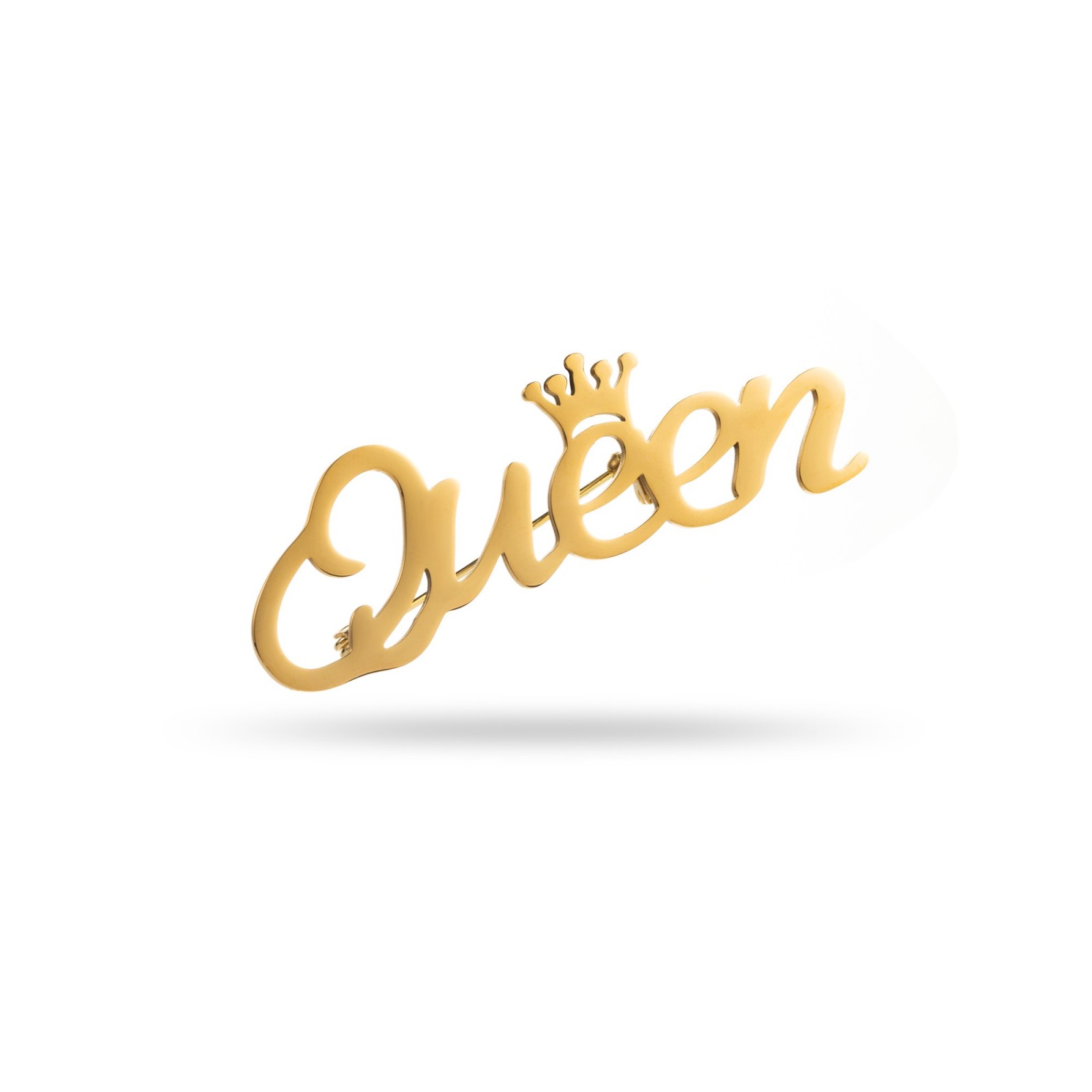 Broche "Queen" avec Couronne Couleur:Or