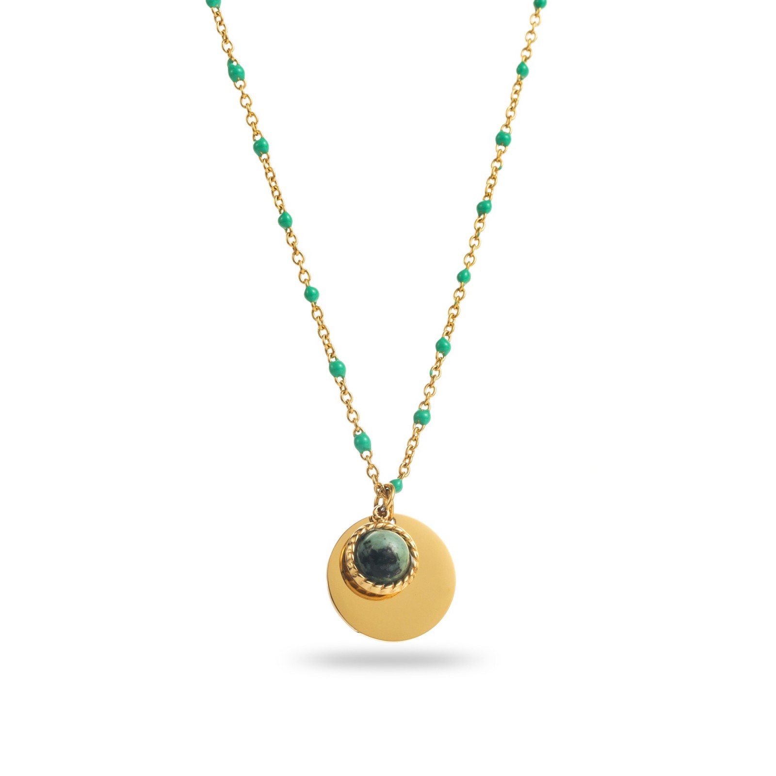 Collier Pierre :Turquoise Africaine