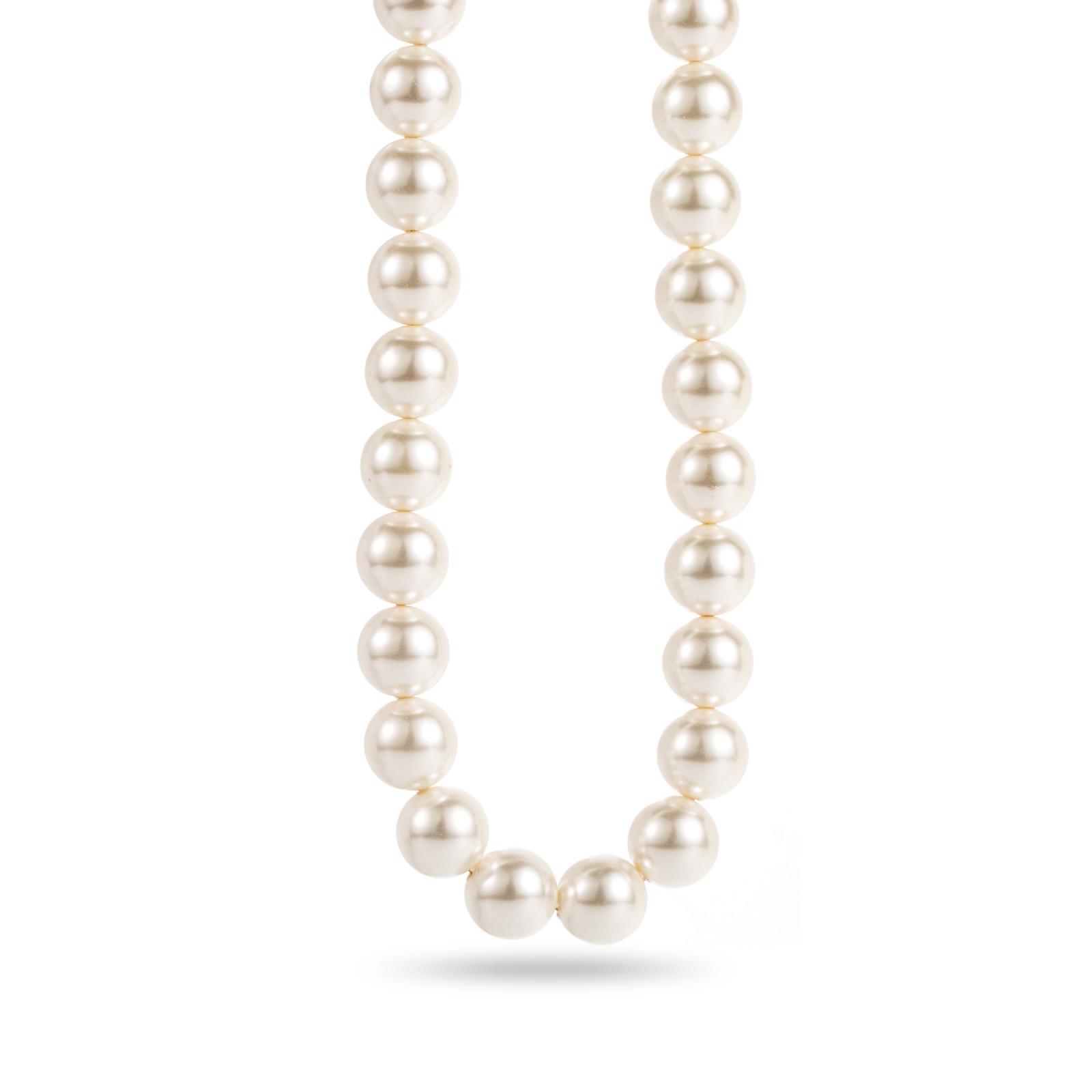 Faux Pearl Necklace with Gold Detail XL