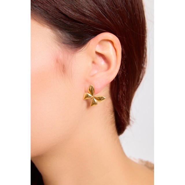 Boucles d'Oreilles Puces Noeud Papillon