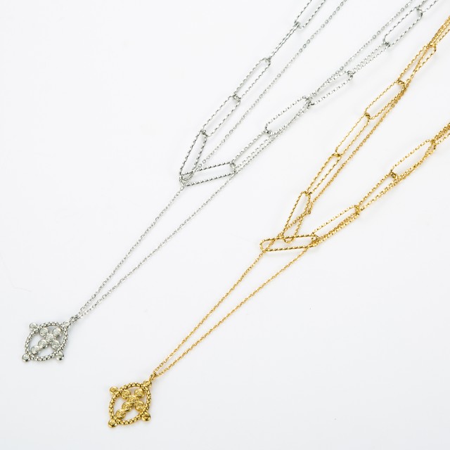 Stainless Steel Multi-rows Necklace 