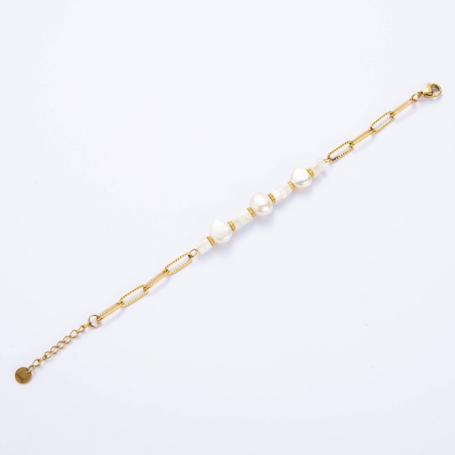 Stainless Steel Chain Bracelet Color:White